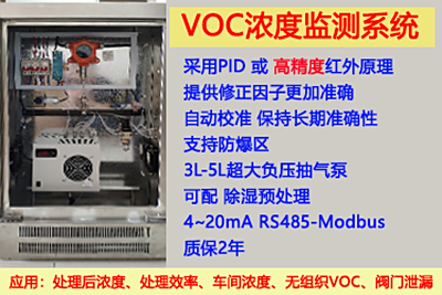 0~20ppm红外VOC浓度在线监测系统-自动校准功能